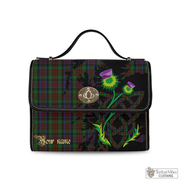 MacDuff Hunting Tartan Waterproof Canvas Bag with Scotland Map and Thistle Celtic Accents
