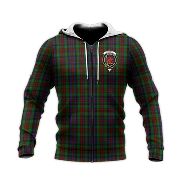 MacDuff Hunting Tartan Knitted Hoodie with Family Crest