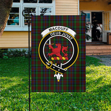 MacDuff Hunting Tartan Flag with Family Crest