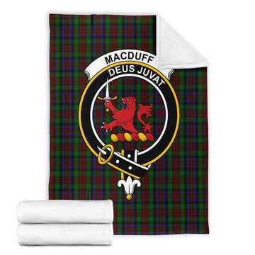 MacDuff Hunting Tartan Blanket with Family Crest