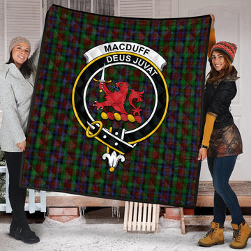 MacDuff Hunting Tartan Quilt with Family Crest