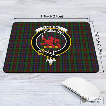 MacDuff Hunting Tartan Mouse Pad with Family Crest