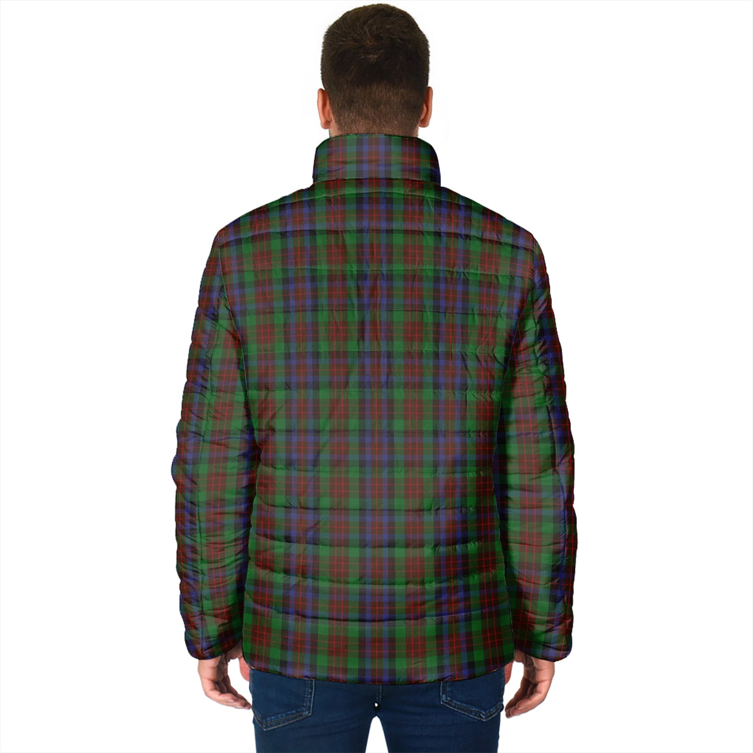 MacDuff Hunting Tartan Padded Jacket with Family Crest - Tartanvibesclothing