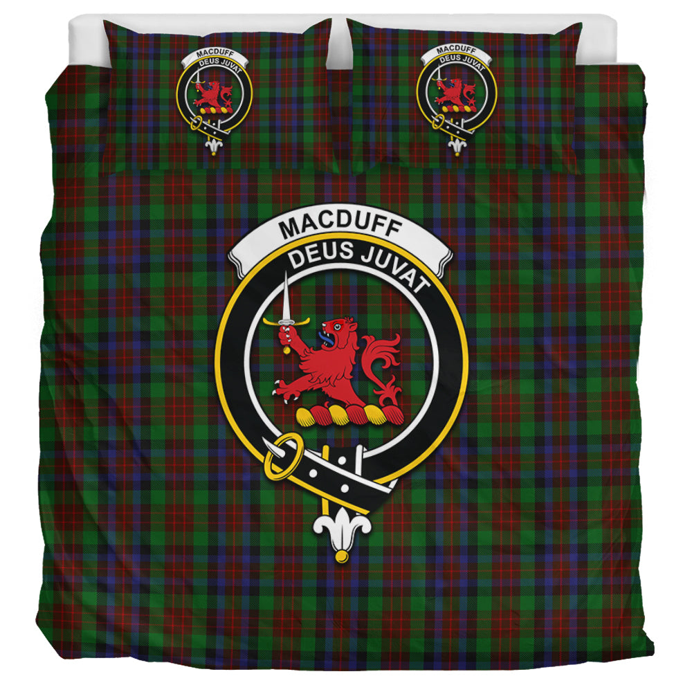 macduff-hunting-tartan-bedding-set-with-family-crest
