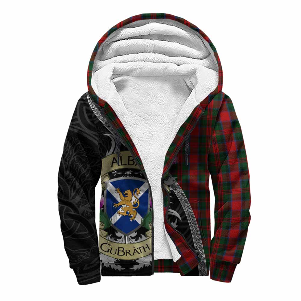 Tartan Vibes Clothing MacDuff (McDuff) Tartan Family Crest Sherpa Hoodie Lion Rampant Royal Thistle Shield Celtic Inspired