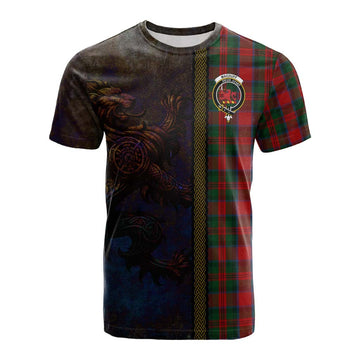 Tartan Vibes Clothing MacDuff (McDuff) Tartan Family Crest Cotton T-shirt Alba Gu Brath Be Brave Lion Ancient Style