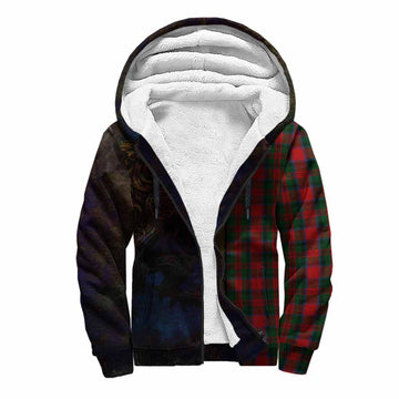 MacDuff (McDuff) Tartan Family Crest Sherpa Hoodie Alba Gu Brath Be Brave Lion Ancient Style
