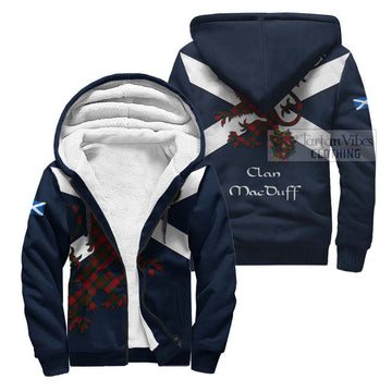 MacDuff (McDuff) Tartan Lion Rampant Sherpa Hoodie Proudly Display Your Heritage with Alba Gu Brath and Clan Name