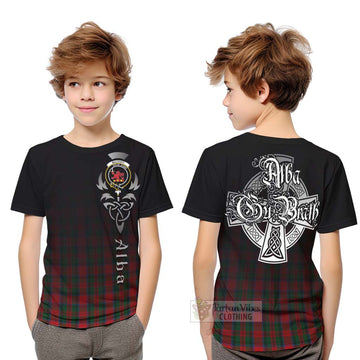 Tartan Vibes Clothing MacDuff (McDuff) Tartan Kid T-Shirt Featuring Alba Gu Brath Family Crest Celtic Inspired