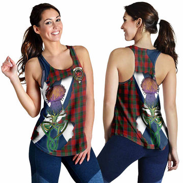 Tartan Vibes Clothing MacDuff (McDuff) Tartan Family Crest Women's Racerback Tanks Scottish Thistle Celtic Inspired