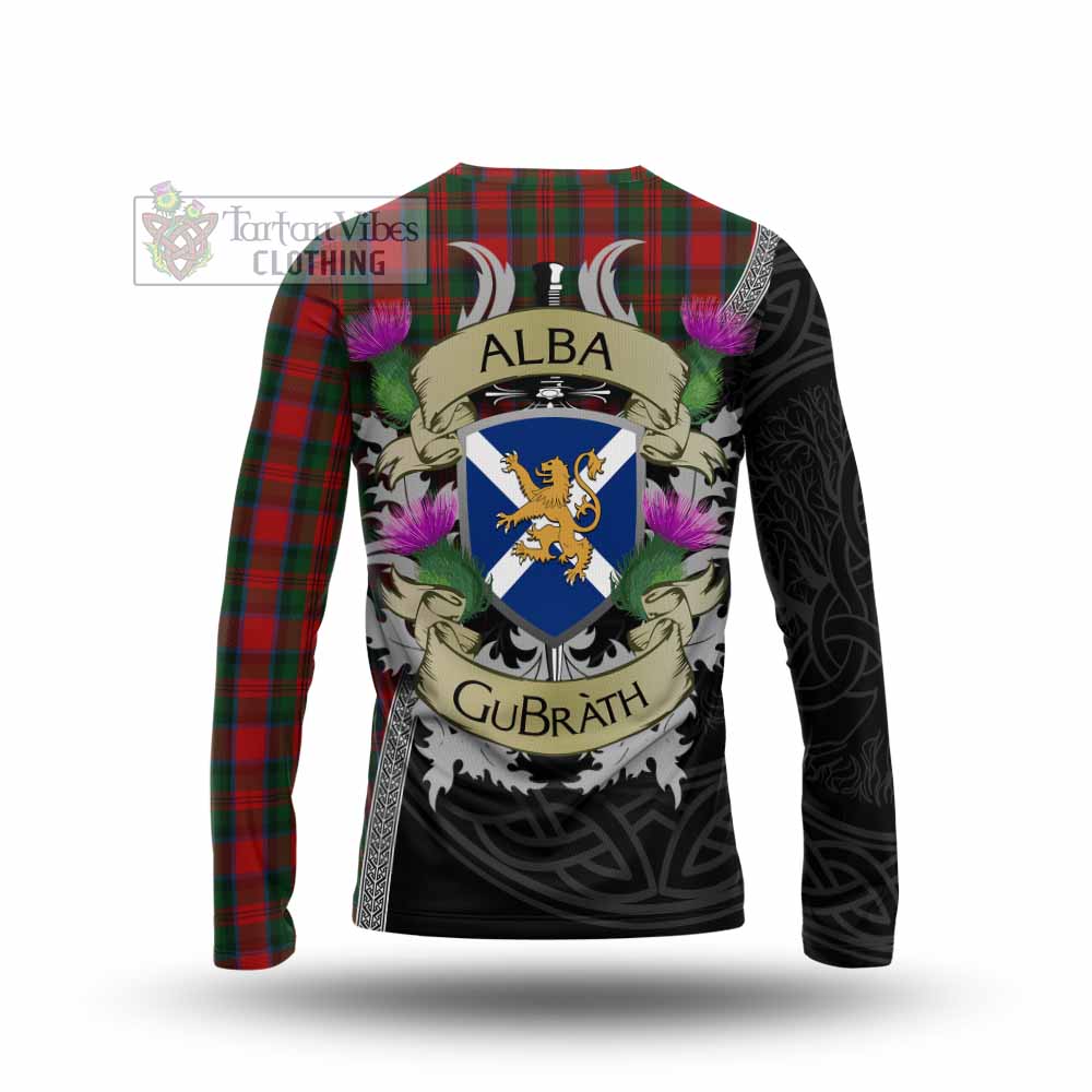 Tartan Vibes Clothing MacDuff (McDuff) Tartan Family Crest Long Sleeve T-Shirt Lion Rampant Royal Thistle Shield Celtic Inspired