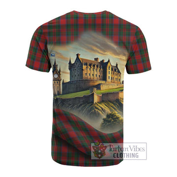 Tartan Vibes Clothing MacDuff (McDuff) Tartan Family Crest Cotton T-shirt with Scottish Ancient Castle Style
