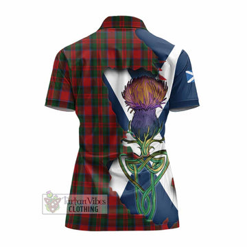 MacDuff (McDuff) Tartan Family Crest Women's Polo Shirt Scottish Thistle Celtic Inspired