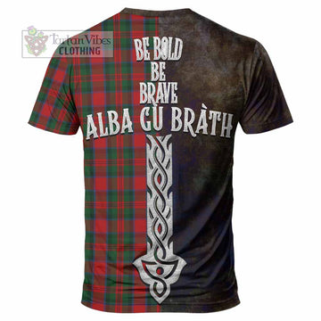 Tartan Vibes Clothing MacDuff (McDuff) Tartan Family Crest T-Shirt Alba Gu Brath Be Brave Lion Ancient Style