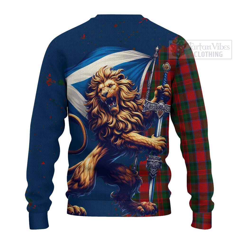 Tartan Vibes Clothing MacDuff (McDuff) Tartan Family Crest Knitted Sweater with Scottish Majestic Lion