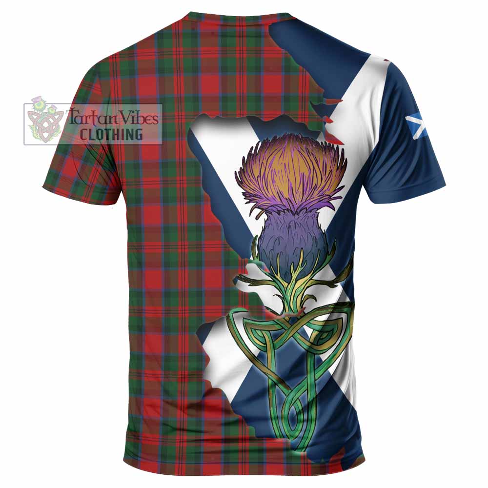 Tartan Vibes Clothing MacDuff (McDuff) Tartan Family Crest T-Shirt Scottish Thistle Celtic Inspired