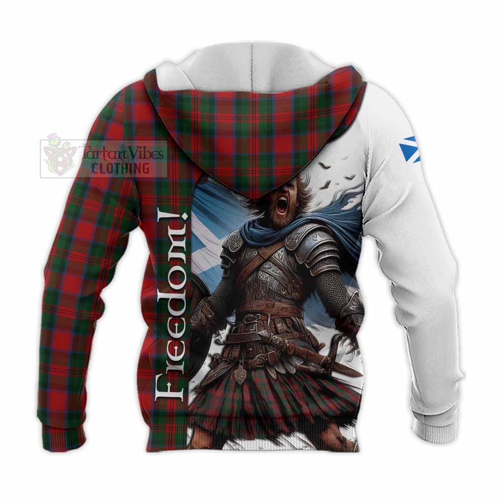 Tartan Vibes Clothing MacDuff (McDuff) Crest Tartan Knitted Hoodie Inspired by the Freedom of Scottish Warrior