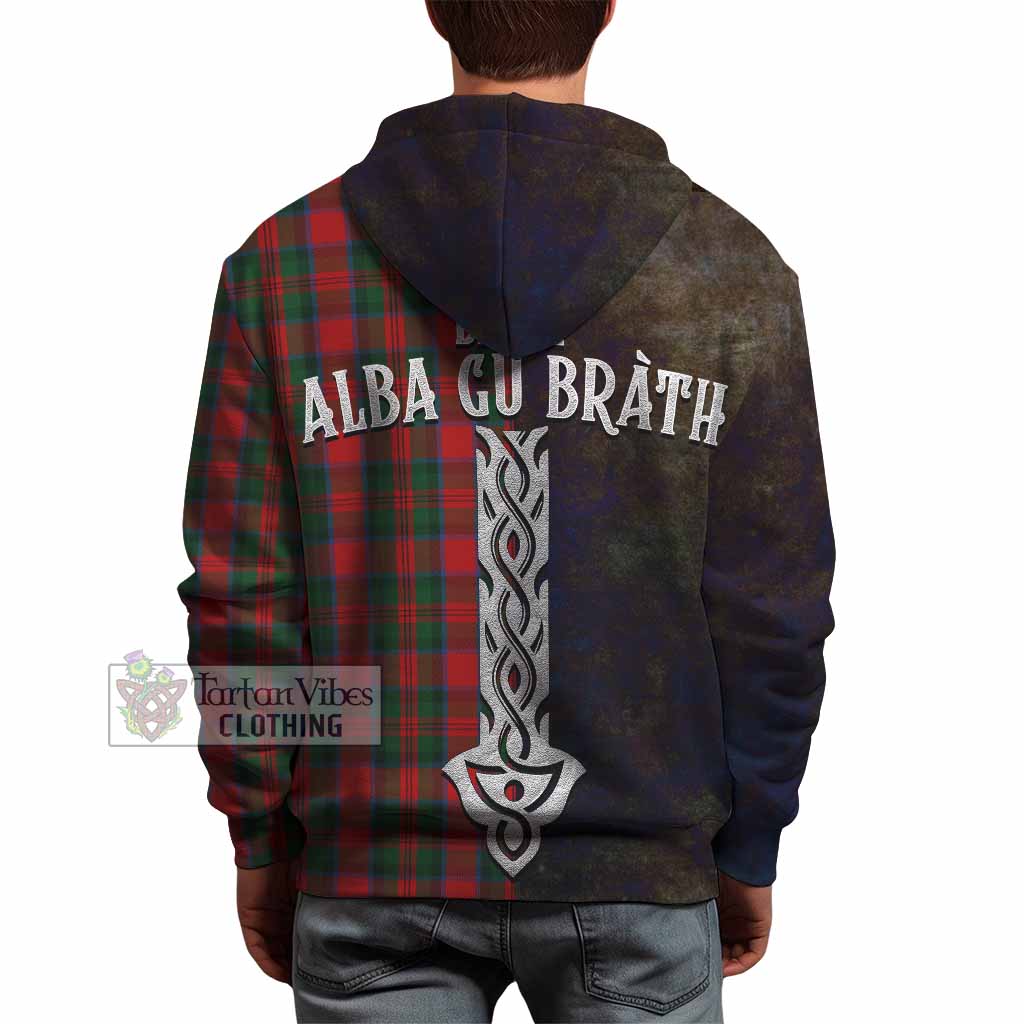Tartan Vibes Clothing MacDuff (McDuff) Tartan Family Crest Hoodie Alba Gu Brath Be Brave Lion Ancient Style