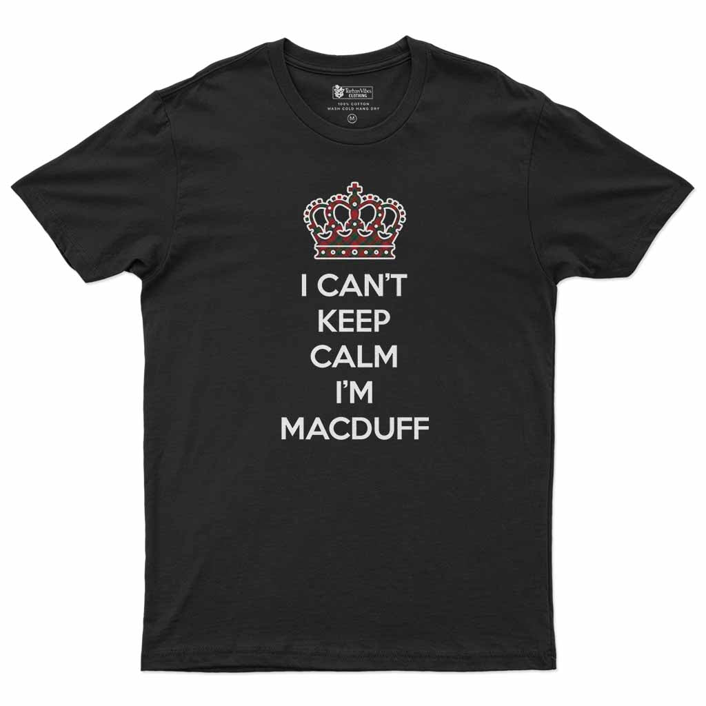 MacDuff (McDuff) Can't Keep Calm Men's T-Shirt Black - Tartan Vibes Clothing