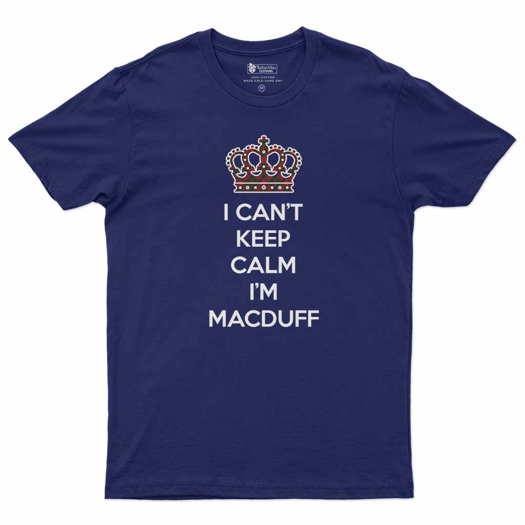 MacDuff (McDuff) Can't Keep Calm Men's T-Shirt Navy - Tartan Vibes Clothing