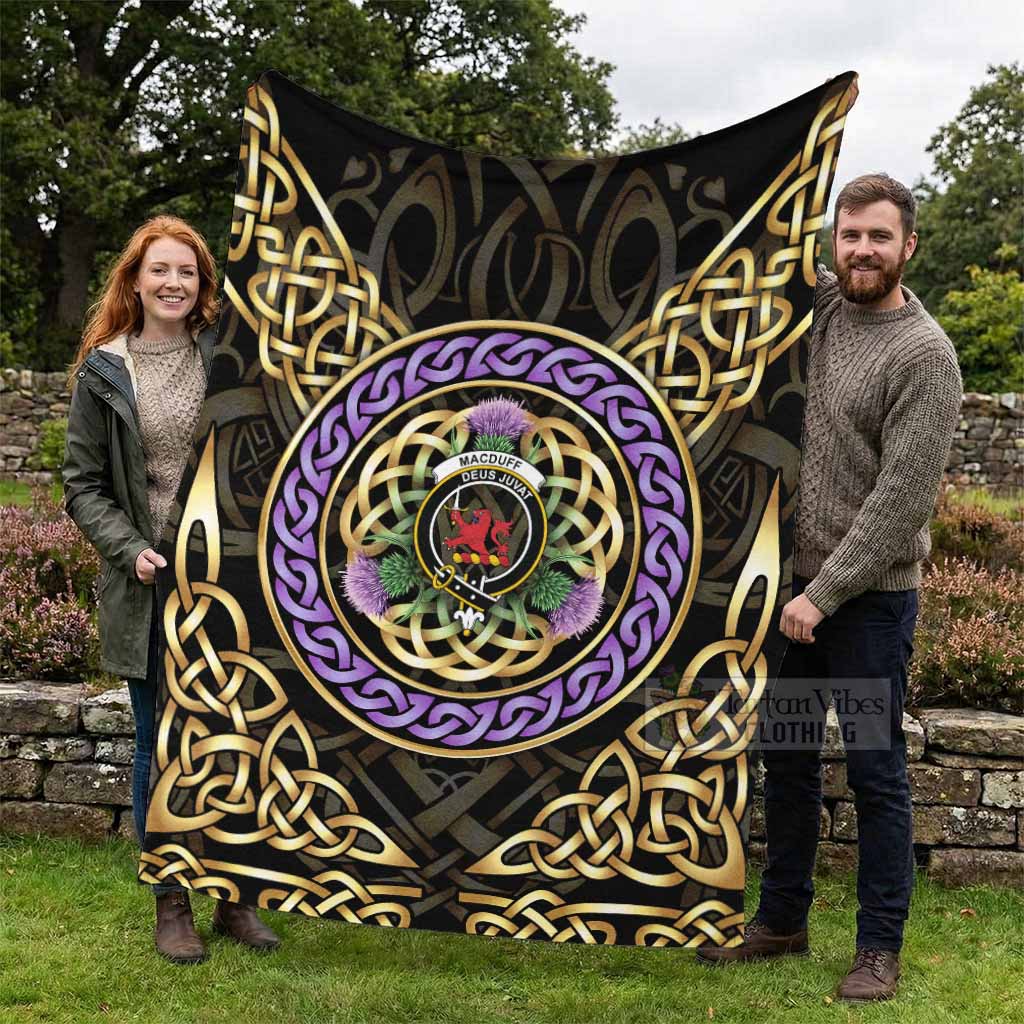MacDuff (McDuff) Clan Crest Blanket Celtic Scottish Thistle