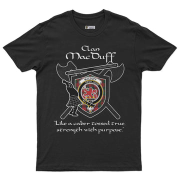 MacDuff (McDuff) Clan Crest Highland Game T Shirt Strength With Purpose Style - Tartan Vibes Clothing