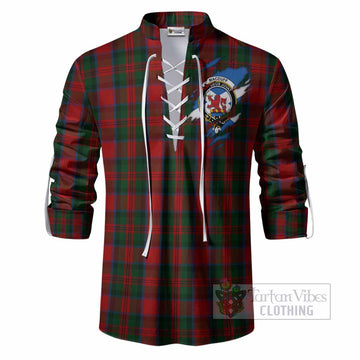 MacDuff (McDuff) Clan Crest In Me Tartan Ghillie Shirt Scotland Flag Style