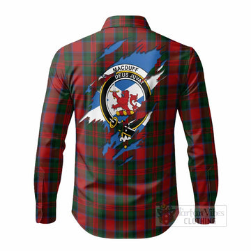 MacDuff (McDuff) Clan Crest In Me Tartan Long Sleeve Button Shirts Scotland Flag Style
