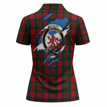 MacDuff (McDuff) Clan Crest In Me Tartan Women Polo Shirt Scotland Flag Style