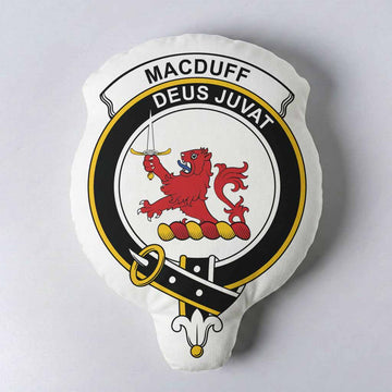 MacDuff (McDuff) Clan Crest Shaped Throw Pillow, Scottish Clan Badge Decorative Pillow