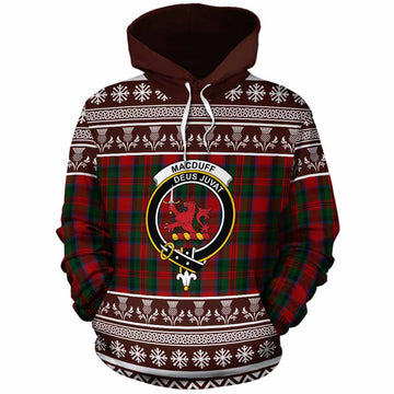 MacDuff (McDuff) Clan Tartan Christmas Cotton Hoodie with Family Crest