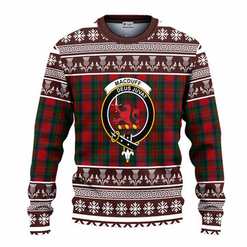 MacDuff (McDuff) Clan Tartan Christmas Ugly Sweater with Family Crest