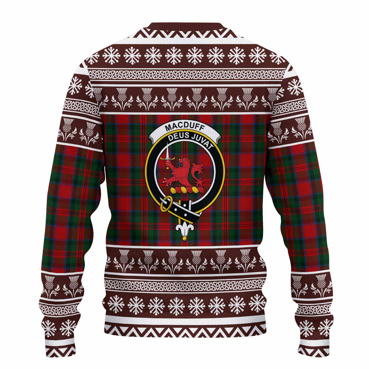 MacDuff (McDuff) Clan Tartan Christmas Ugly Sweater with Family Crest - Tartan Vibes Clothing