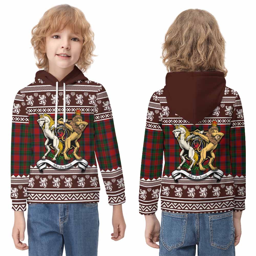 MacDuff (McDuff) Clan Tartan Crest Christmas Kid Hoodie Coat of Arms Funny Style - Tartan Vibes Clothing