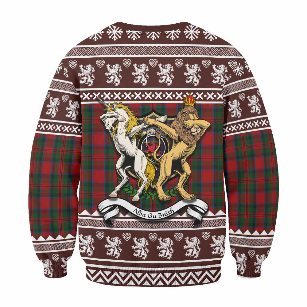 MacDuff (McDuff) Clan Tartan Crest Christmas Sweatshirt Coat of Arms Funny Style - Tartan Vibes Clothing