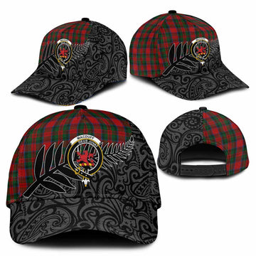 MacDuff (McDuff) Crest Tartan Classic Cap with New Zealand Silver Fern Half Style