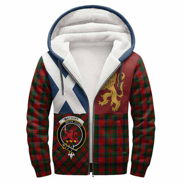MacDuff (McDuff) Crest Tartan Sherpa Hoodie with Lion Rampant Saltire Style