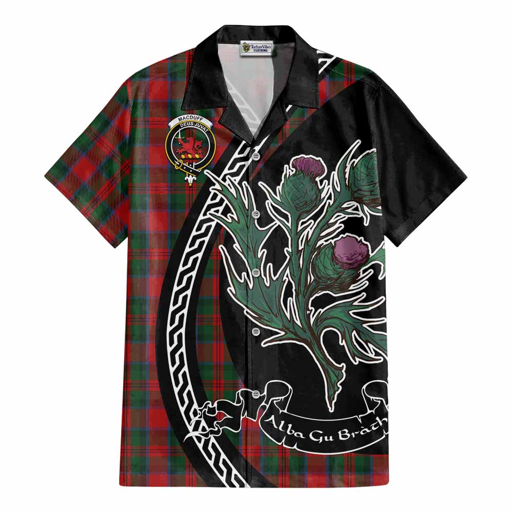 MacDuff (McDuff) Family Crest Tartan Cotton Hawaiian Shirt Alba Thistle Inspired - Tartan Vibes Clothing