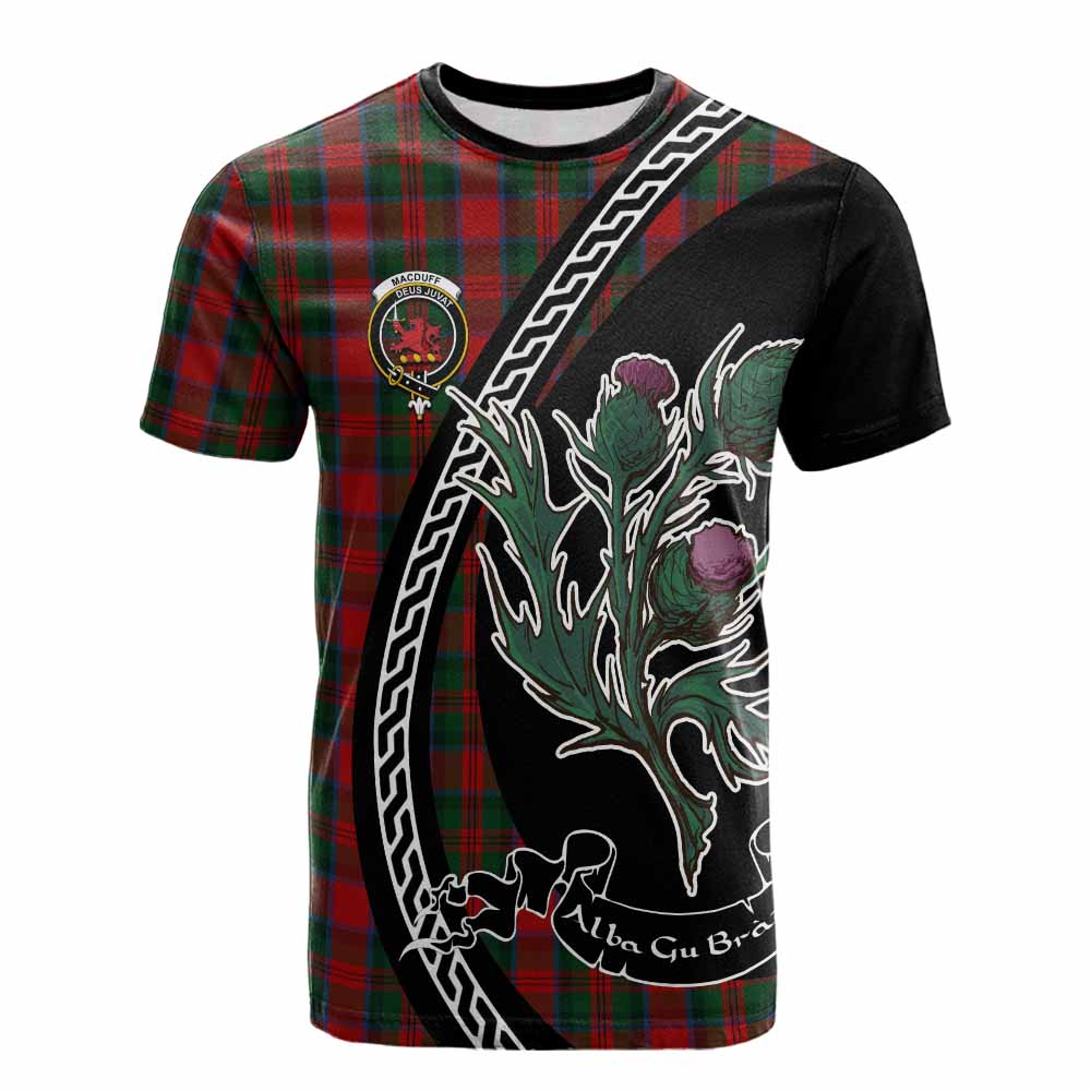 MacDuff (McDuff) Family Crest Tartan Cotton T-shirt Alba Thistle Inspired - Tartan Vibes Clothing