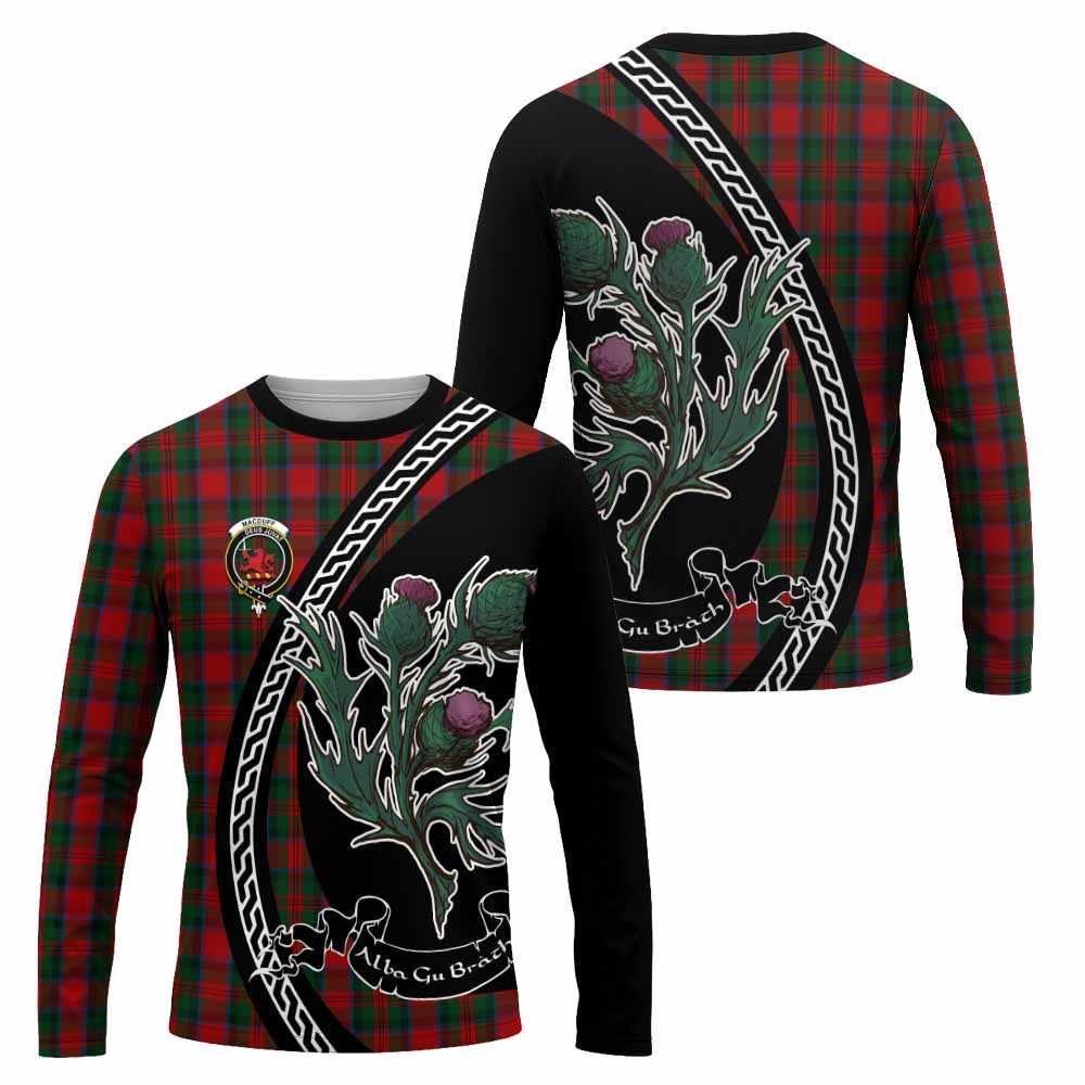 MacDuff (McDuff) Family Crest Tartan Long Sleeve T-Shirt Alba Thistle Inspired - Tartan Vibes Clothing