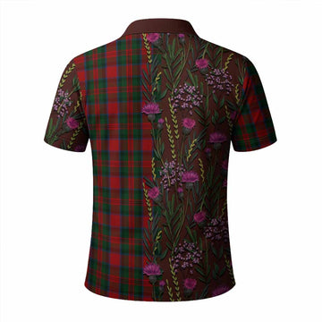 MacDuff (McDuff) Family Crest Tartan Polo Shirt Scottish Thistle Flower Pattern Half Style - Tartan Vibes Clothing