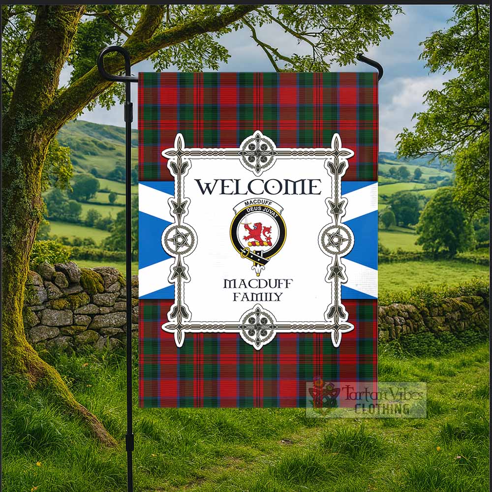MacDuff (McDuff) Family Crest Tartan Welcome Garden Flag Saltire Harmony Style - Tartan Vibes Clothing