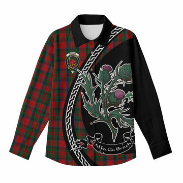 MacDuff (McDuff) Family Crest Tartan Women Casual Shirt Alba Thistle Inspired - Tartan Vibes Clothing