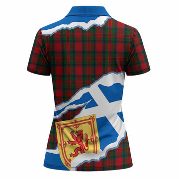 MacDuff (McDuff) Scotland Football Tartan Women Polo Shirt We'll Be Coming
