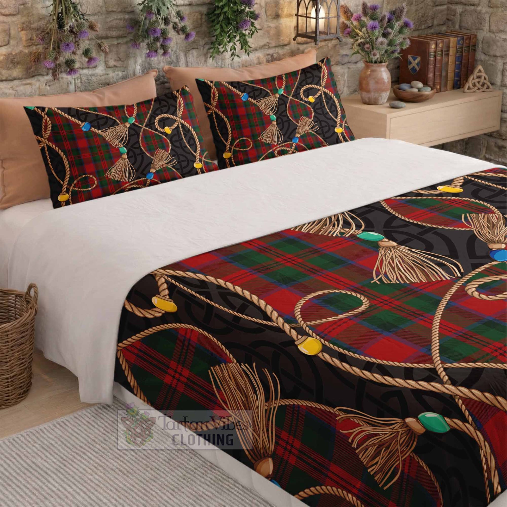 MacDuff (McDuff) Scottish Tartan Twisted Ropes Stylized Bedding Set - Tartan Vibes Clothing