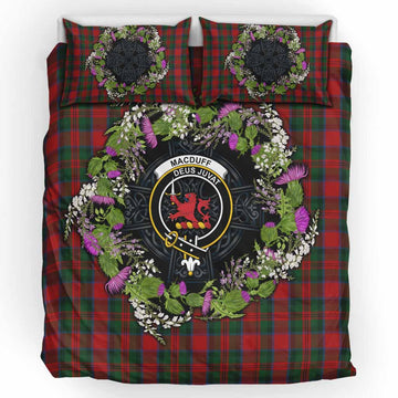 MacDuff (McDuff) Scottish Tartan White Heather With Thistle Bedding Set Beir Buaidh!