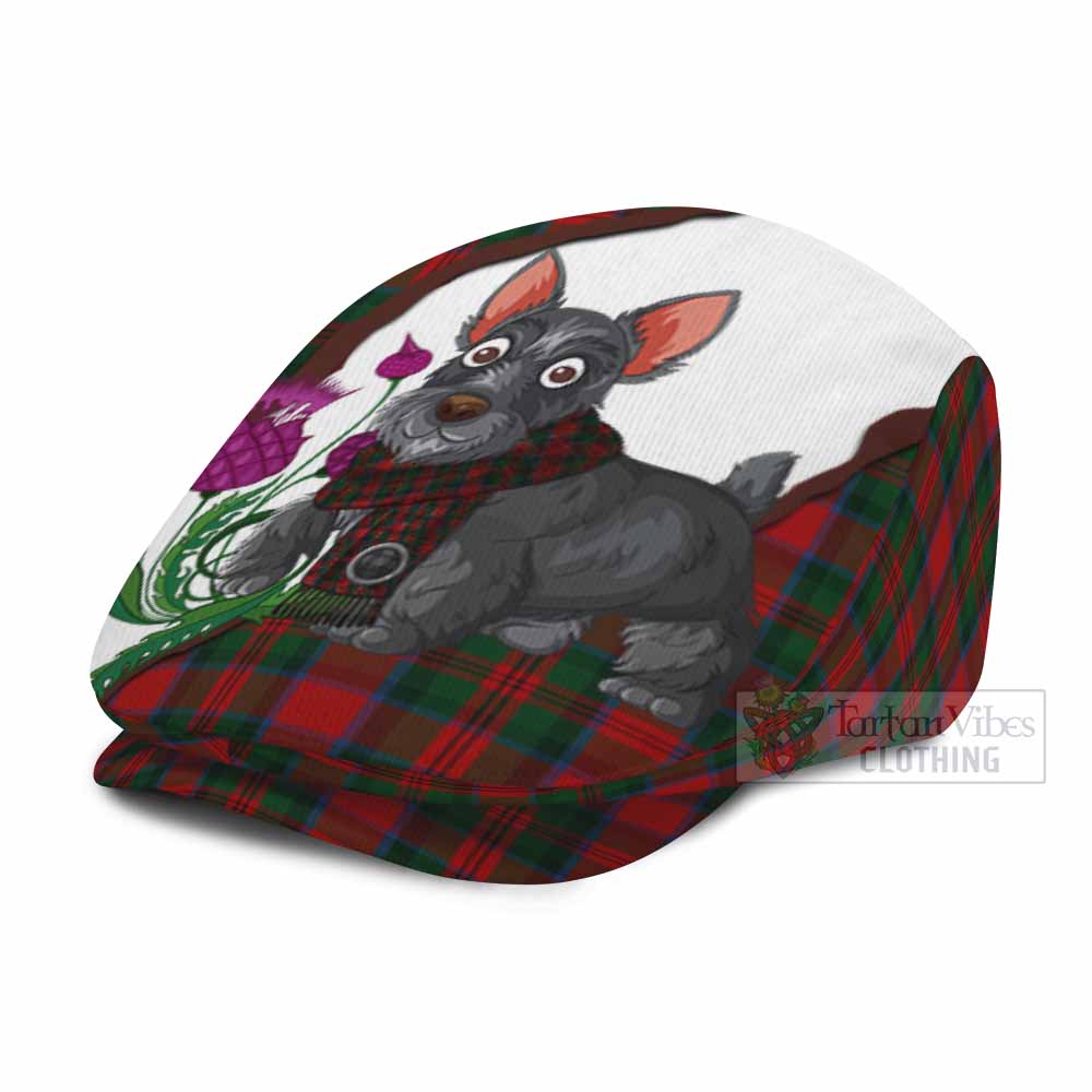 MacDuff (McDuff) Scottish Terrier Tartan Flat Cap, Jeff Cap Thistle Heritage Art - Tartan Vibes Clothing