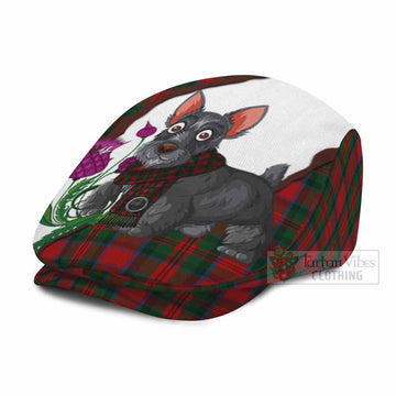 MacDuff (McDuff) Scottish Terrier Tartan Flat Cap, Jeff Cap Thistle Heritage Art