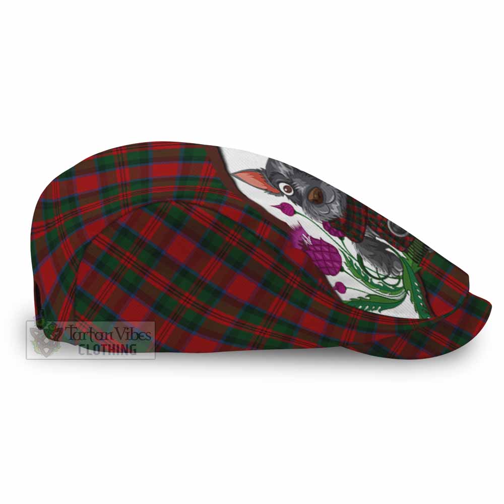 MacDuff (McDuff) Scottish Terrier Tartan Flat Cap, Jeff Cap Thistle Heritage Art - Tartan Vibes Clothing