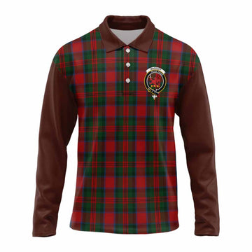 MacDuff (McDuff) Tartan Accent Long Sleeve Polo Shirt with Family Crest